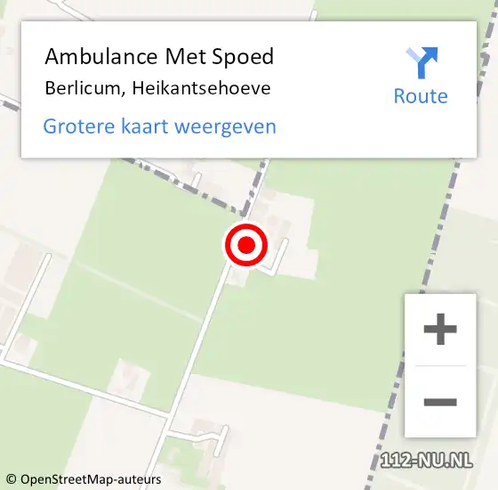 Locatie op kaart van de 112 melding: Ambulance Met Spoed Naar Berlicum, Heikantsehoeve op 10 mei 2017 20:57