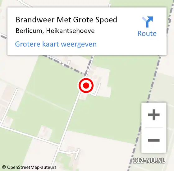 Locatie op kaart van de 112 melding: Brandweer Met Grote Spoed Naar Berlicum, Heikantsehoeve op 10 mei 2017 21:03