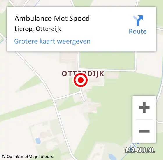 Locatie op kaart van de 112 melding: Ambulance Met Spoed Naar Lierop, Otterdijk op 11 mei 2017 12:21