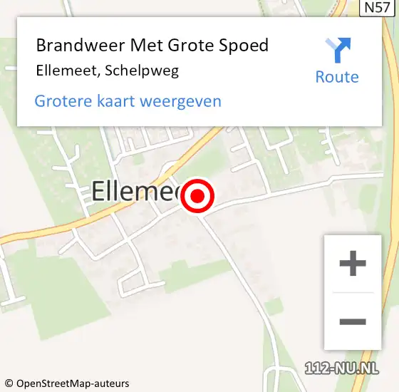 Locatie op kaart van de 112 melding: Brandweer Met Grote Spoed Naar Ellemeet, Schelpweg op 11 mei 2017 12:23