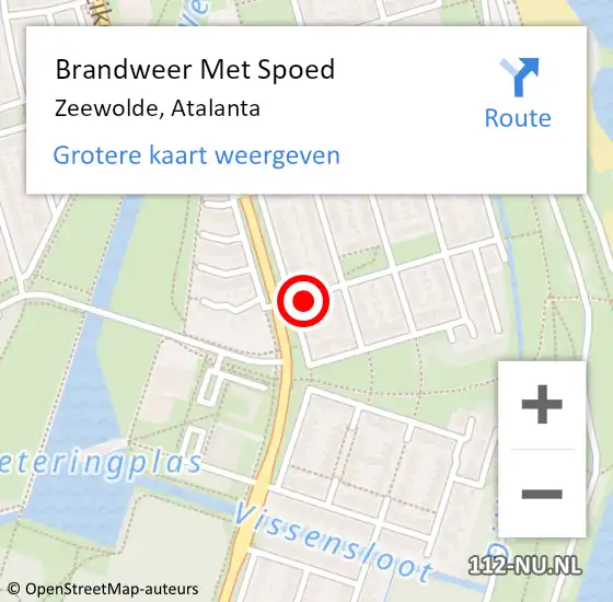 Locatie op kaart van de 112 melding: Brandweer Met Spoed Naar Zeewolde, Atalanta op 11 mei 2017 18:04