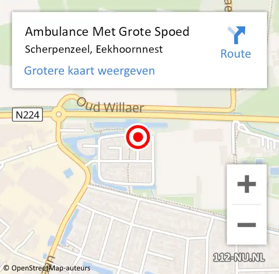 Locatie op kaart van de 112 melding: Ambulance Met Grote Spoed Naar Scherpenzeel, Eekhoornnest op 11 mei 2017 20:31