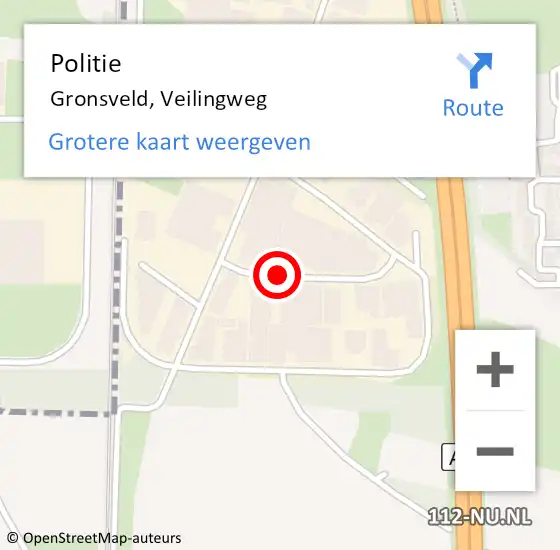 Locatie op kaart van de 112 melding: Politie Gronsveld, Veilingweg op 11 mei 2017 20:42