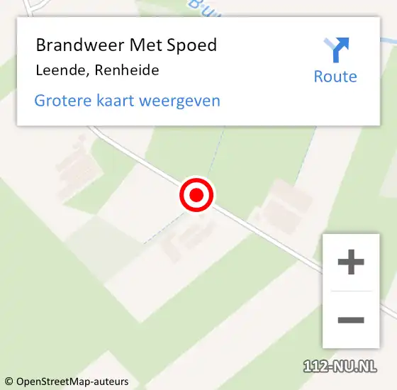 Locatie op kaart van de 112 melding: Brandweer Met Spoed Naar Leende, Renheide op 12 mei 2017 13:19