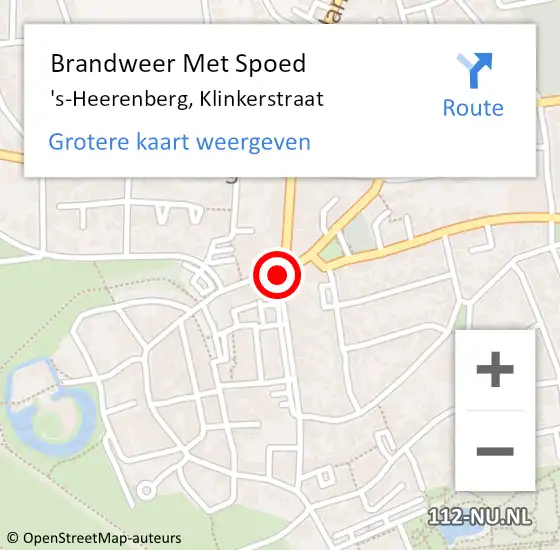 Locatie op kaart van de 112 melding: Brandweer Met Spoed Naar 's-Heerenberg, Klinkerstraat op 12 mei 2017 15:40