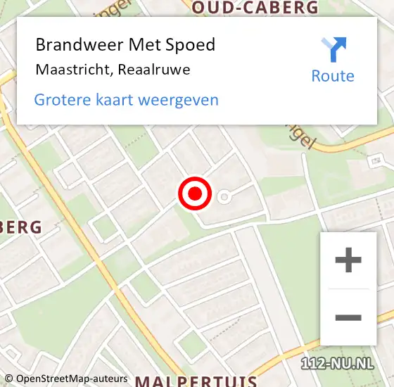 Locatie op kaart van de 112 melding: Brandweer Met Spoed Naar Maastricht, Reaalruwe op 12 mei 2017 19:32