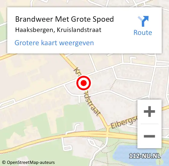 Locatie op kaart van de 112 melding: Brandweer Met Grote Spoed Naar Haaksbergen, Kruislandstraat op 12 mei 2017 23:16