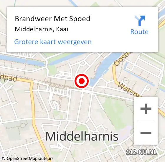 Locatie op kaart van de 112 melding: Brandweer Met Spoed Naar Middelharnis, Kaai op 13 mei 2017 00:20