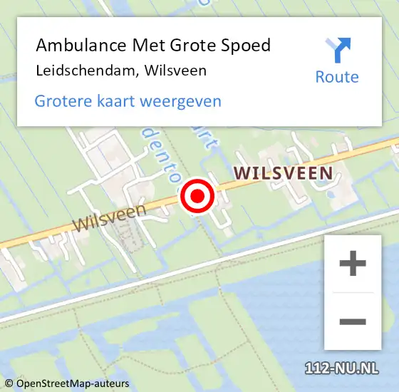 Locatie op kaart van de 112 melding: Ambulance Met Grote Spoed Naar Leidschendam, Wilsveen op 13 mei 2017 06:02