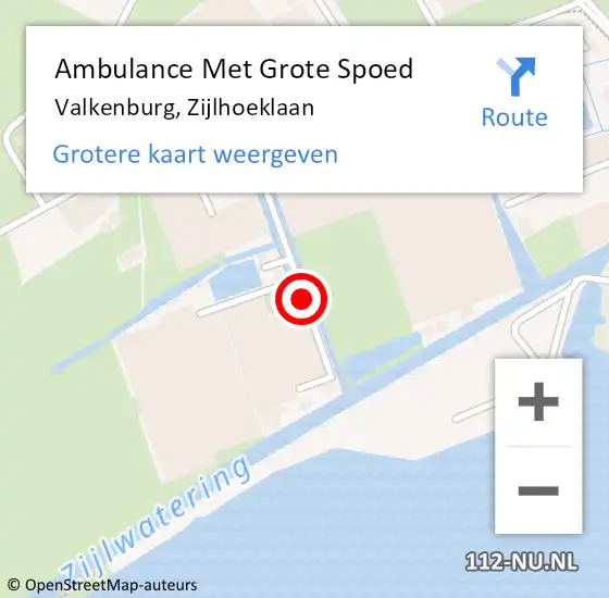 Locatie op kaart van de 112 melding: Ambulance Met Grote Spoed Naar Valkenburg, Zijlhoeklaan op 13 mei 2017 12:38