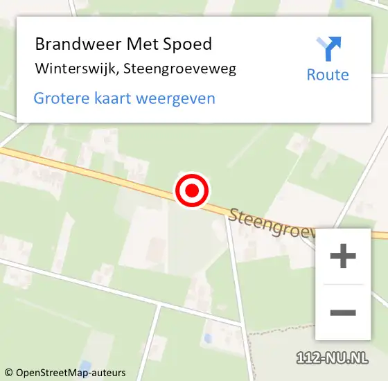 Locatie op kaart van de 112 melding: Brandweer Met Spoed Naar Winterswijk, Steengroeveweg op 13 mei 2017 18:14