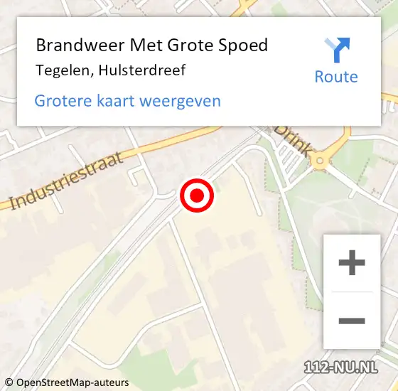 Locatie op kaart van de 112 melding: Brandweer Met Grote Spoed Naar Tegelen, Hulsterdreef op 14 mei 2017 10:30