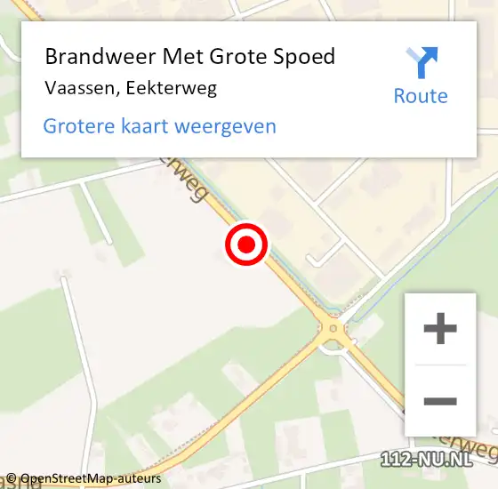 Locatie op kaart van de 112 melding: Brandweer Met Grote Spoed Naar Vaassen, Eekterweg op 14 mei 2017 14:27