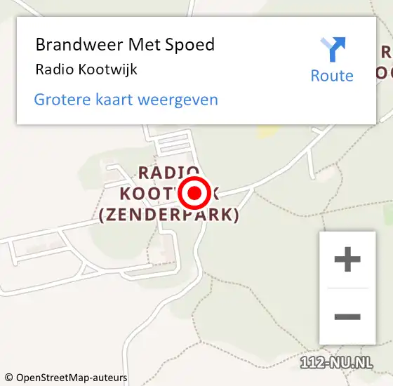 Locatie op kaart van de 112 melding: Brandweer Met Spoed Naar Radio Kootwijk op 14 mei 2017 18:43