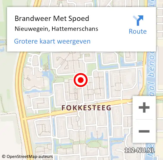 Locatie op kaart van de 112 melding: Brandweer Met Spoed Naar Nieuwegein, Hattemerschans op 14 mei 2017 23:17