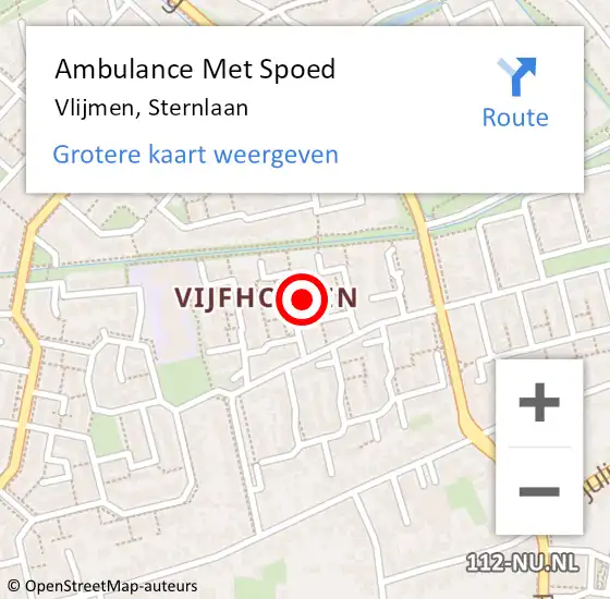 Locatie op kaart van de 112 melding: Ambulance Met Spoed Naar Vlijmen, Sternlaan op 15 mei 2017 02:26