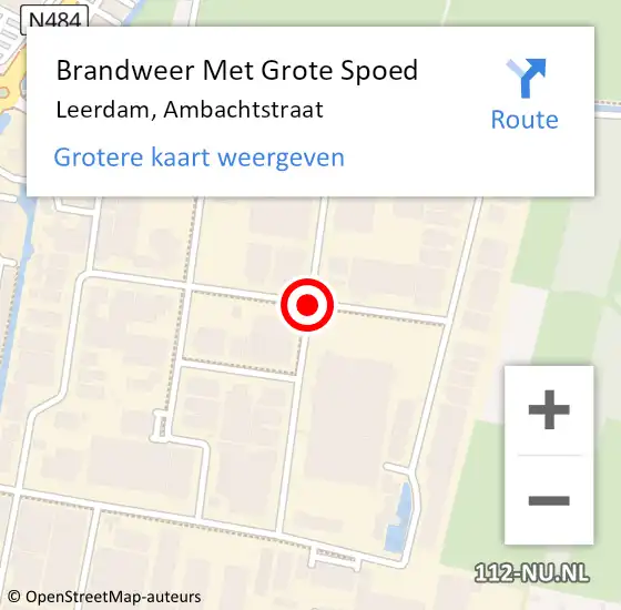 Locatie op kaart van de 112 melding: Brandweer Met Grote Spoed Naar Leerdam, Ambachtstraat op 15 mei 2017 07:34