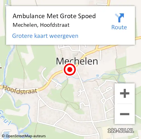 Locatie op kaart van de 112 melding: Ambulance Met Grote Spoed Naar Mechelen, Hoofdstraat op 20 januari 2014 14:36