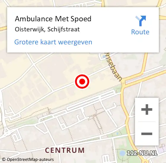 Locatie op kaart van de 112 melding: Ambulance Met Spoed Naar Oisterwijk, Schijfstraat op 15 mei 2017 11:17