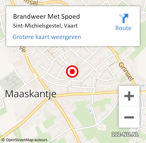 Locatie op kaart van de 112 melding: Brandweer Met Spoed Naar Sint-Michielsgestel, Vaart op 15 mei 2017 16:05