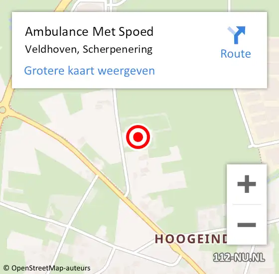Locatie op kaart van de 112 melding: Ambulance Met Spoed Naar Veldhoven, Scherpenering op 16 mei 2017 12:53
