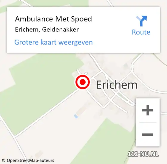 Locatie op kaart van de 112 melding: Ambulance Met Spoed Naar Erichem, Geldenakker op 16 mei 2017 14:46