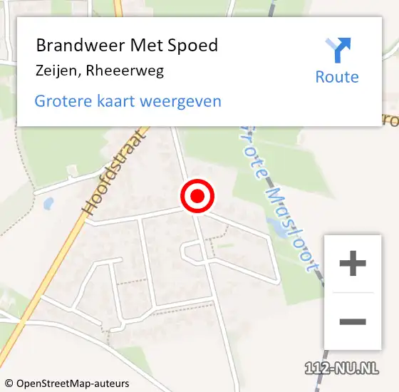 Locatie op kaart van de 112 melding: Brandweer Met Spoed Naar Zeijen, Rheeerweg op 16 mei 2017 14:53