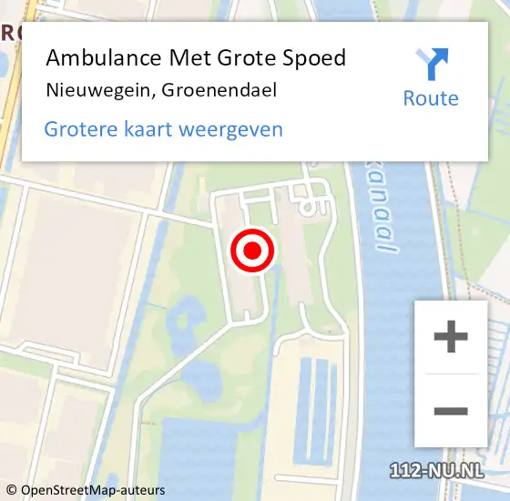 Locatie op kaart van de 112 melding: Ambulance Met Grote Spoed Naar Nieuwegein, Groenendael op 16 mei 2017 15:03