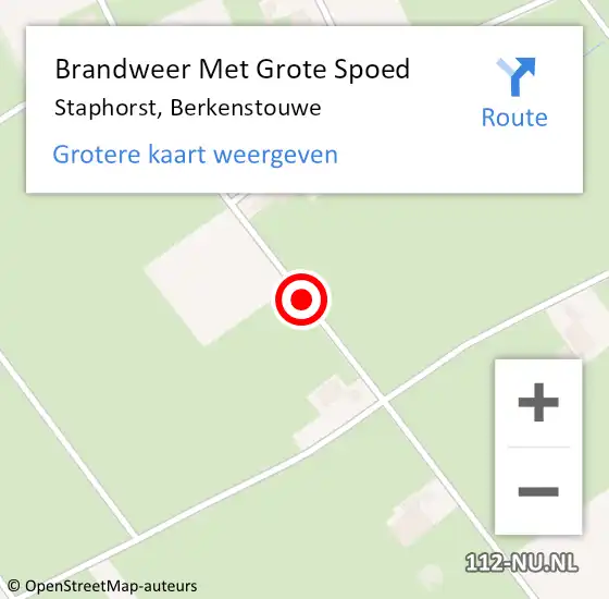 Locatie op kaart van de 112 melding: Brandweer Met Grote Spoed Naar Staphorst, Berkenstouwe op 16 mei 2017 22:16