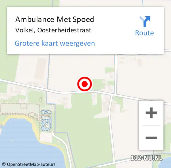 Locatie op kaart van de 112 melding: Ambulance Met Spoed Naar Volkel, Oosterheidestraat op 17 mei 2017 08:26