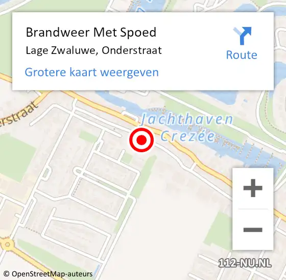 Locatie op kaart van de 112 melding: Brandweer Met Spoed Naar Lage Zwaluwe, Onderstraat op 17 mei 2017 18:53