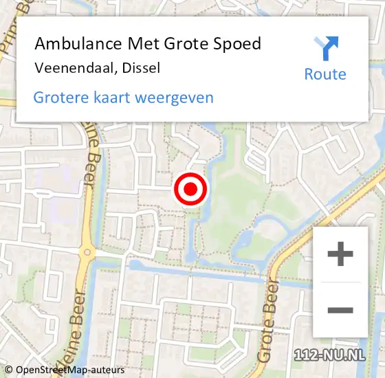 Locatie op kaart van de 112 melding: Ambulance Met Grote Spoed Naar Veenendaal, Dissel op 17 mei 2017 20:30