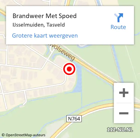 Locatie op kaart van de 112 melding: Brandweer Met Spoed Naar IJsselmuiden, Tasveld op 18 mei 2017 00:34