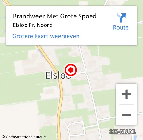 Locatie op kaart van de 112 melding: Brandweer Met Grote Spoed Naar Elsloo Fr, Noord op 18 mei 2017 16:53