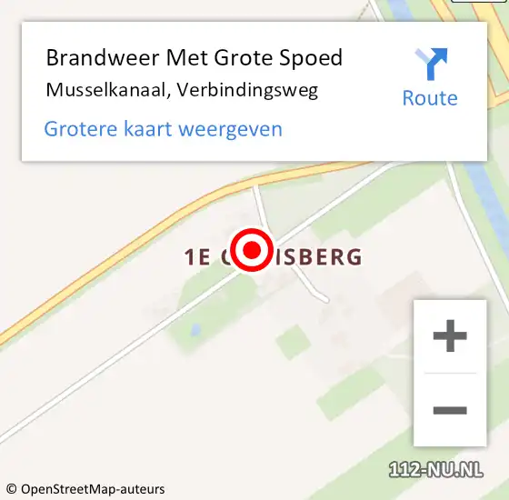 Locatie op kaart van de 112 melding: Brandweer Met Grote Spoed Naar Musselkanaal, Verbindingsweg op 19 mei 2017 13:12