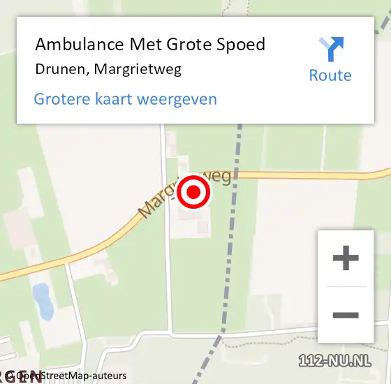 Locatie op kaart van de 112 melding: Ambulance Met Grote Spoed Naar Drunen, Margrietweg op 19 mei 2017 15:19