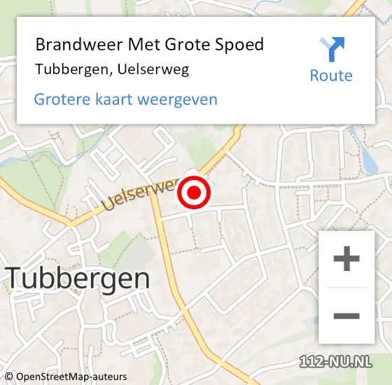 Locatie op kaart van de 112 melding: Brandweer Met Grote Spoed Naar Tubbergen, Uelserweg op 19 mei 2017 15:54