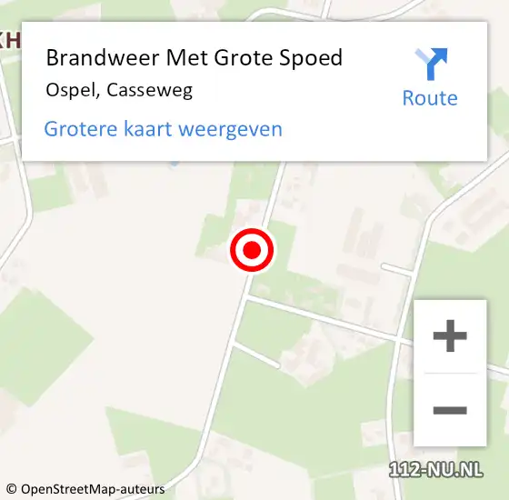 Locatie op kaart van de 112 melding: Brandweer Met Grote Spoed Naar Ospel, Casseweg op 19 mei 2017 17:21