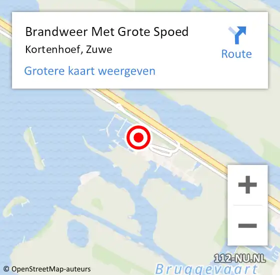 Locatie op kaart van de 112 melding: Brandweer Met Grote Spoed Naar Kortenhoef, Zuwe op 19 mei 2017 23:24