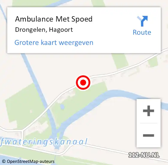 Locatie op kaart van de 112 melding: Ambulance Met Spoed Naar Drongelen, Hagoort op 20 mei 2017 10:15