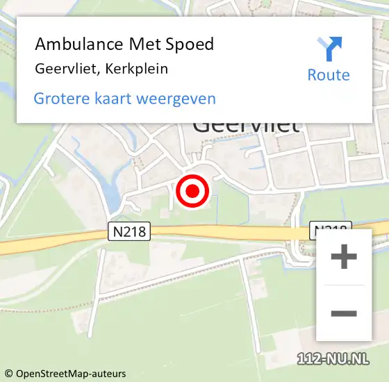 Locatie op kaart van de 112 melding: Ambulance Met Spoed Naar Geervliet, Kerkplein op 20 mei 2017 14:06