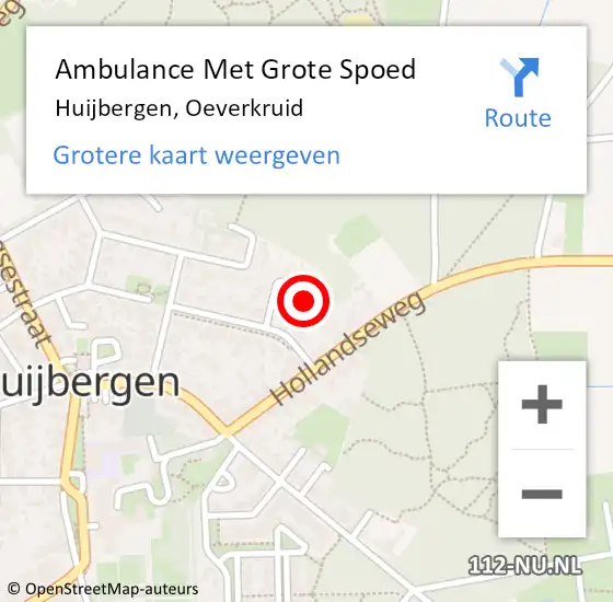 Locatie op kaart van de 112 melding: Ambulance Met Grote Spoed Naar Huijbergen, Oeverkruid op 21 mei 2017 02:07