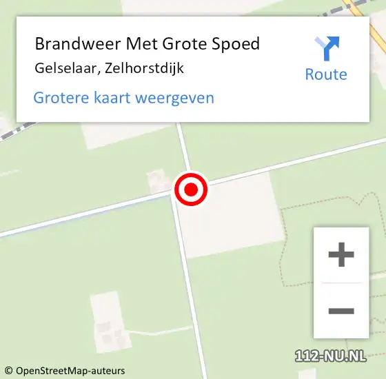 Locatie op kaart van de 112 melding: Brandweer Met Grote Spoed Naar Gelselaar, Zelhorstdijk op 21 mei 2017 08:56