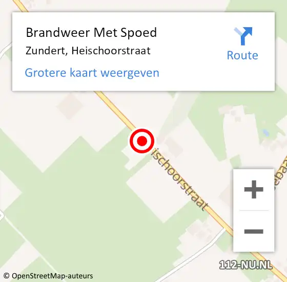 Locatie op kaart van de 112 melding: Brandweer Met Spoed Naar Zundert, Heischoorstraat op 21 mei 2017 10:58