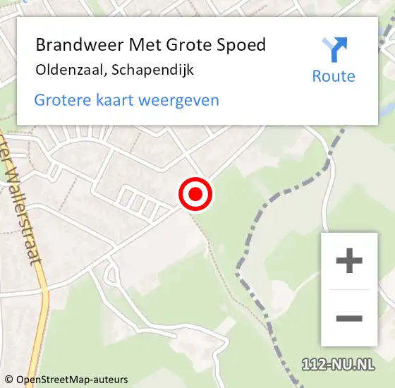 Locatie op kaart van de 112 melding: Brandweer Met Grote Spoed Naar Oldenzaal, Schapendijk op 21 mei 2017 17:46