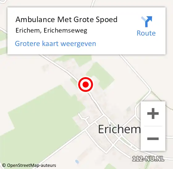 Locatie op kaart van de 112 melding: Ambulance Met Grote Spoed Naar Erichem, Erichemseweg op 21 mei 2017 19:53