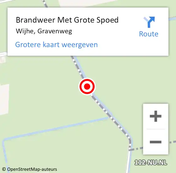 Locatie op kaart van de 112 melding: Brandweer Met Grote Spoed Naar Wijhe, Gravenweg op 21 januari 2014 09:14