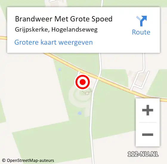 Locatie op kaart van de 112 melding: Brandweer Met Grote Spoed Naar Grijpskerke, Hogelandseweg op 22 mei 2017 17:54