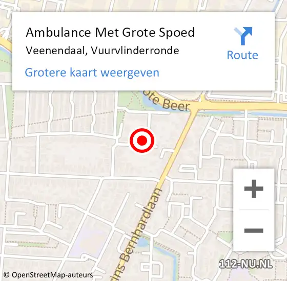 Locatie op kaart van de 112 melding: Ambulance Met Grote Spoed Naar Veenendaal, Vuurvlinderronde op 22 mei 2017 21:39