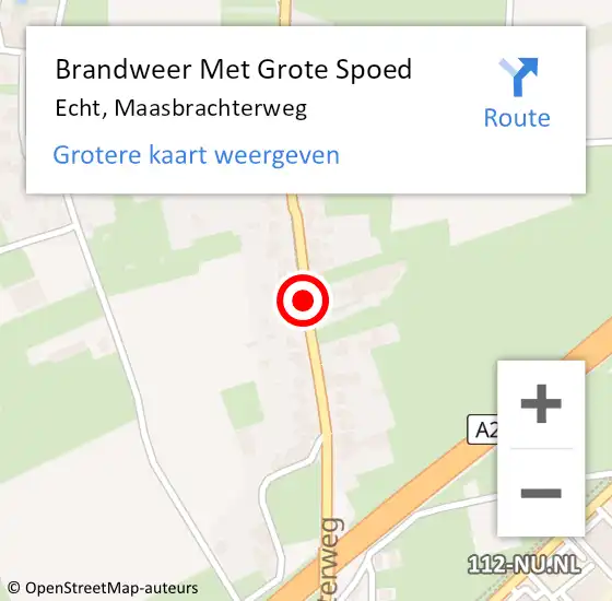 Locatie op kaart van de 112 melding: Brandweer Met Grote Spoed Naar Montfort, Maasbrachterweg op 23 mei 2017 04:04